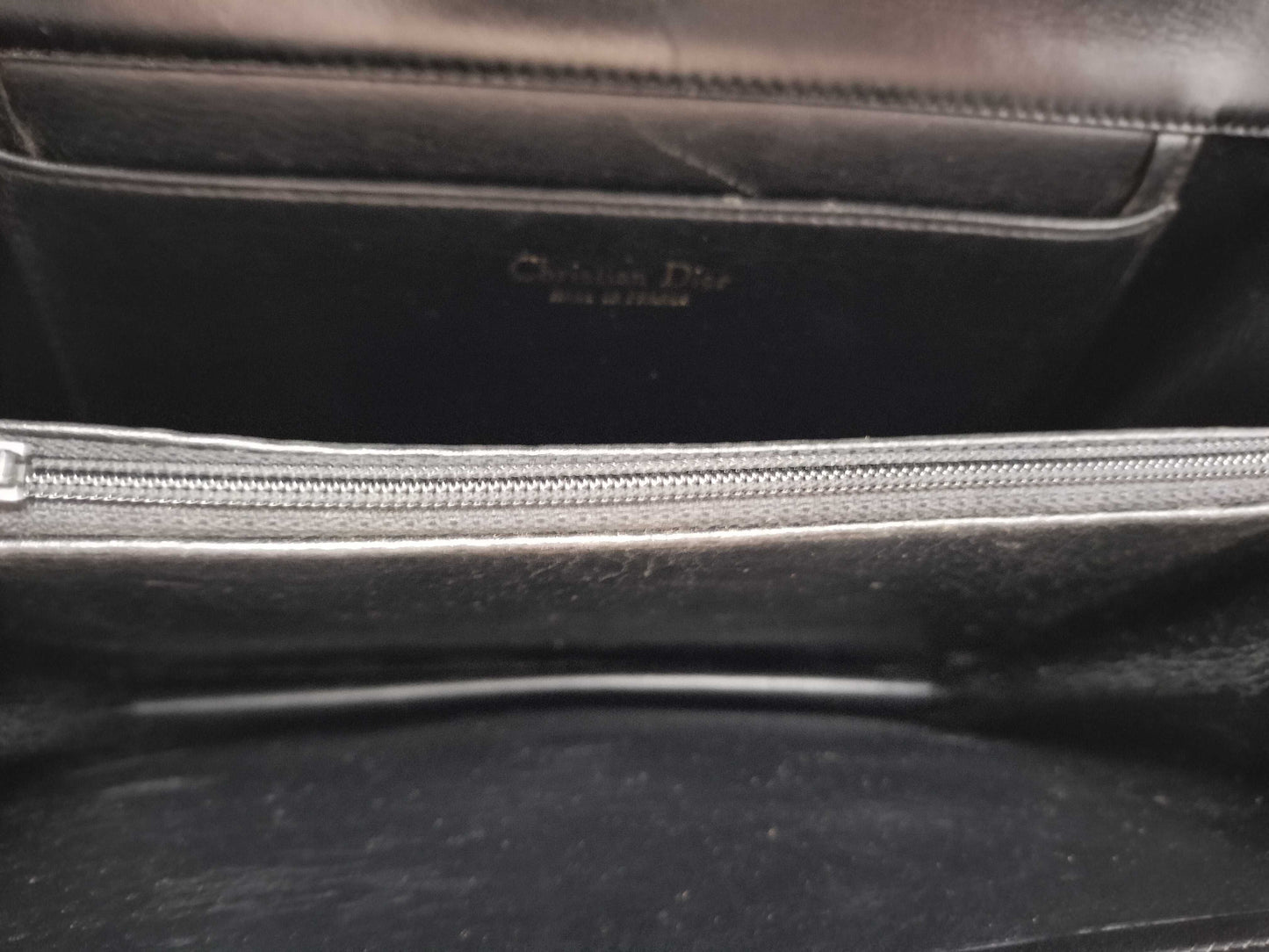 Dior Christian Dior Leather Shoulder Bag Black Shoulder Bag
