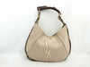 Yves Saint Laurent Mombasa Canvas and Horn Handbag 135202/002122 Beige Shoulder Bag