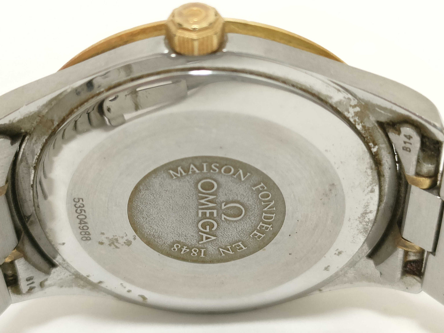OMEGA Speedmaster Omega Speed Classic Round 53504988 SS/GP/AT White Dial Current Condition Boys' Watch