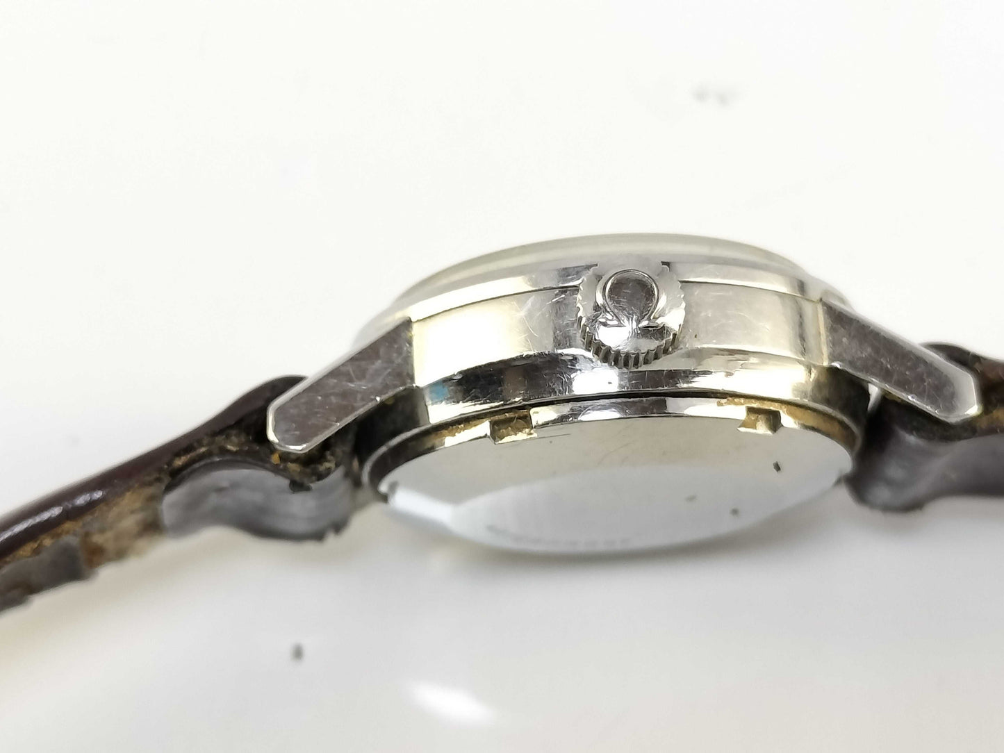OMEGA De Ville Stainless Steel/Leather/AT Silver Dial Women's Watch