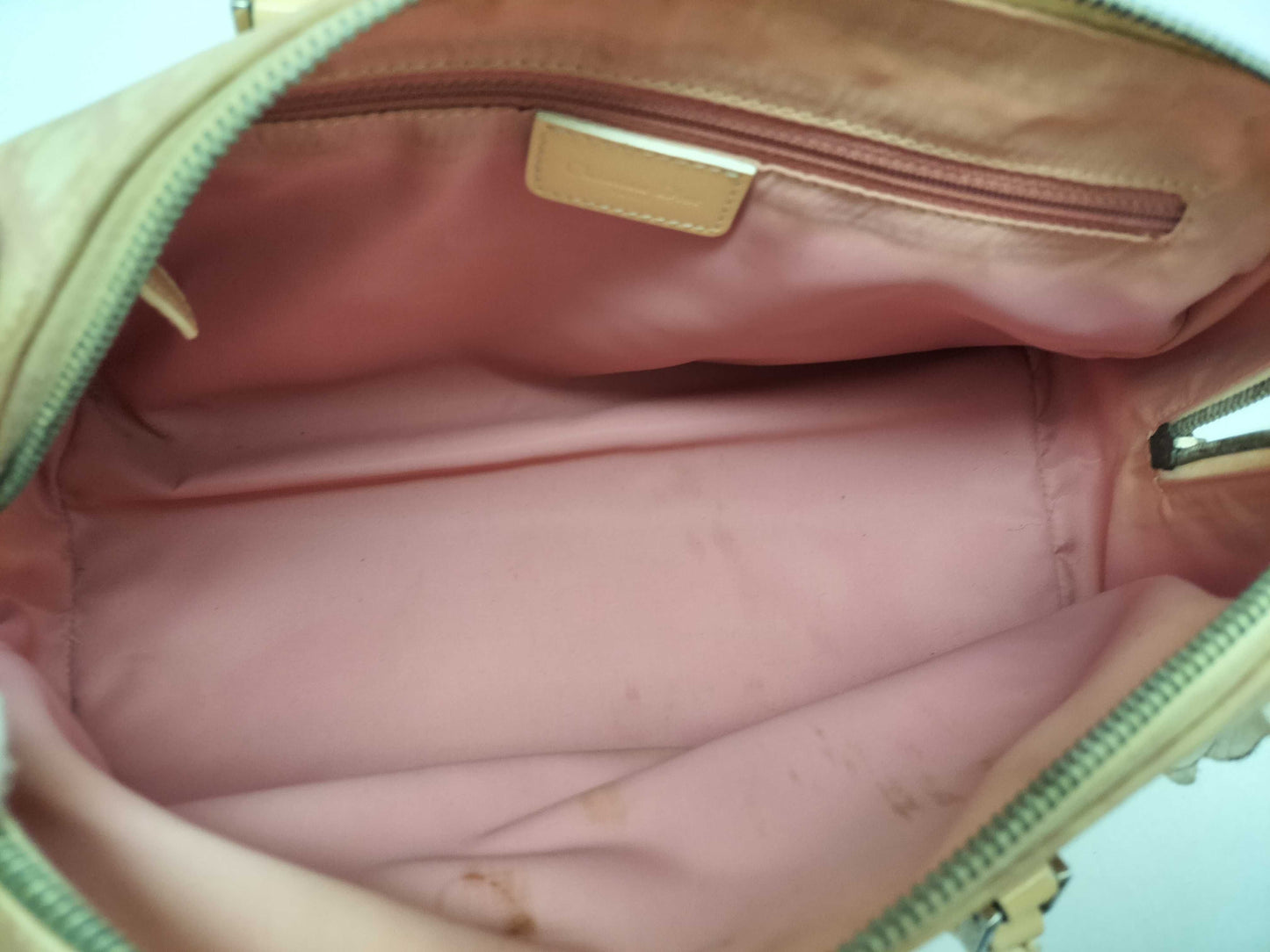 Dior Trotter Christian Dior Trotter Nylon Canvas Mini Boston Bag BO B 0044 White/Pink Boston Bag