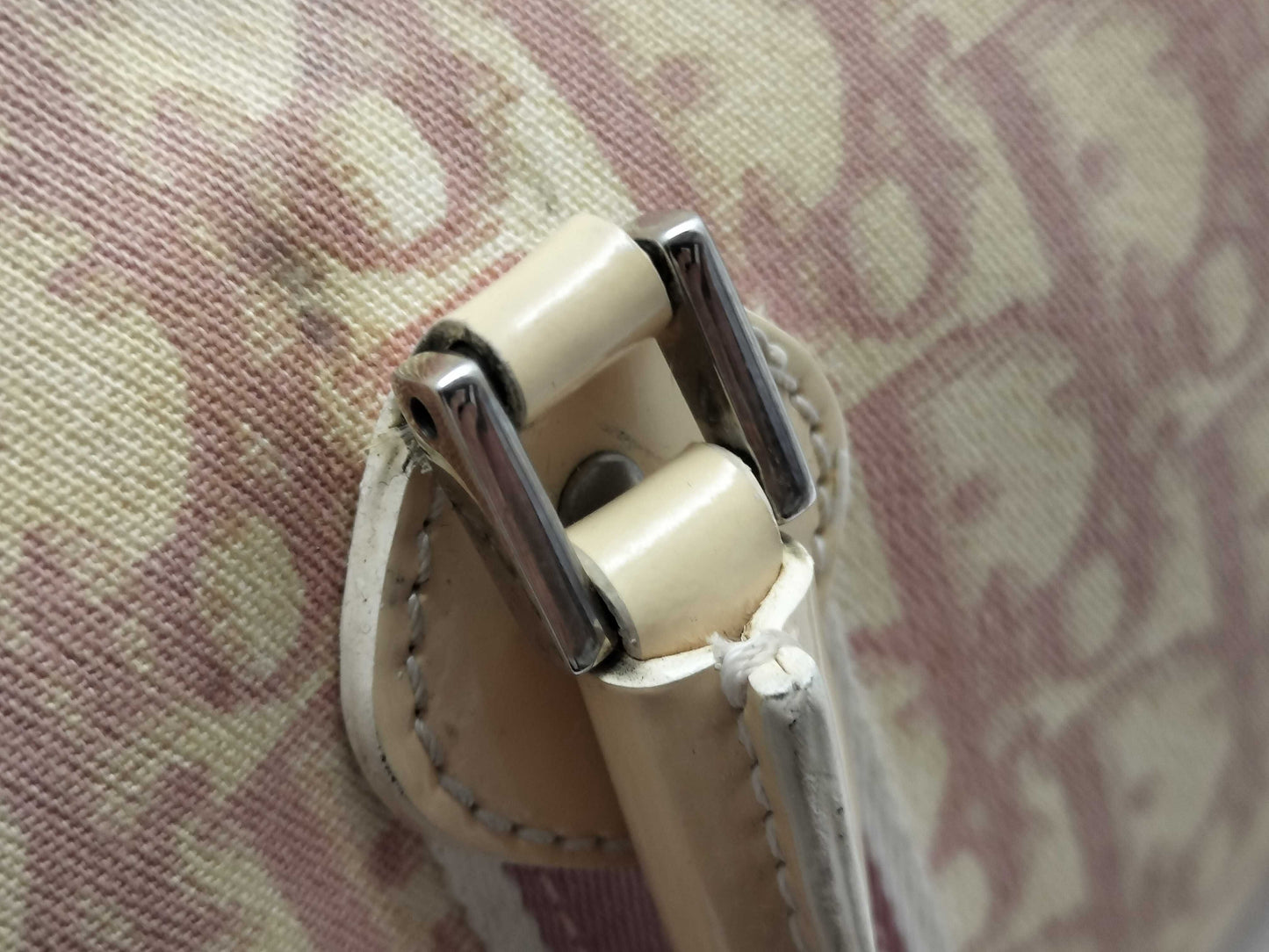 Dior Trotter Christian Dior Trotter Nylon Canvas Mini Boston Bag BO B 0044 White/Pink Boston Bag