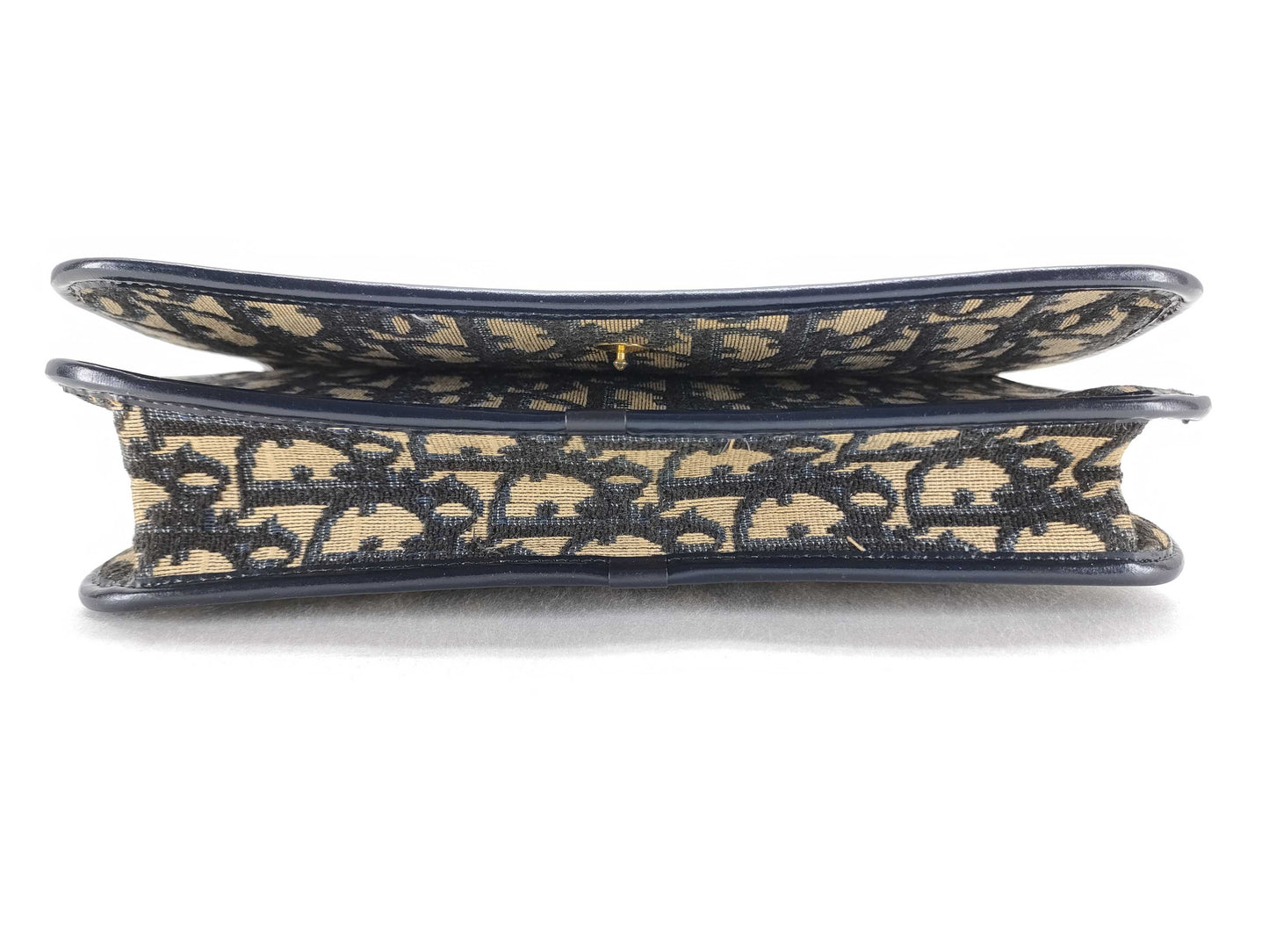 Dior Trotter Christian Dior Trotter Canvas Clutch Bag Navy x Beige