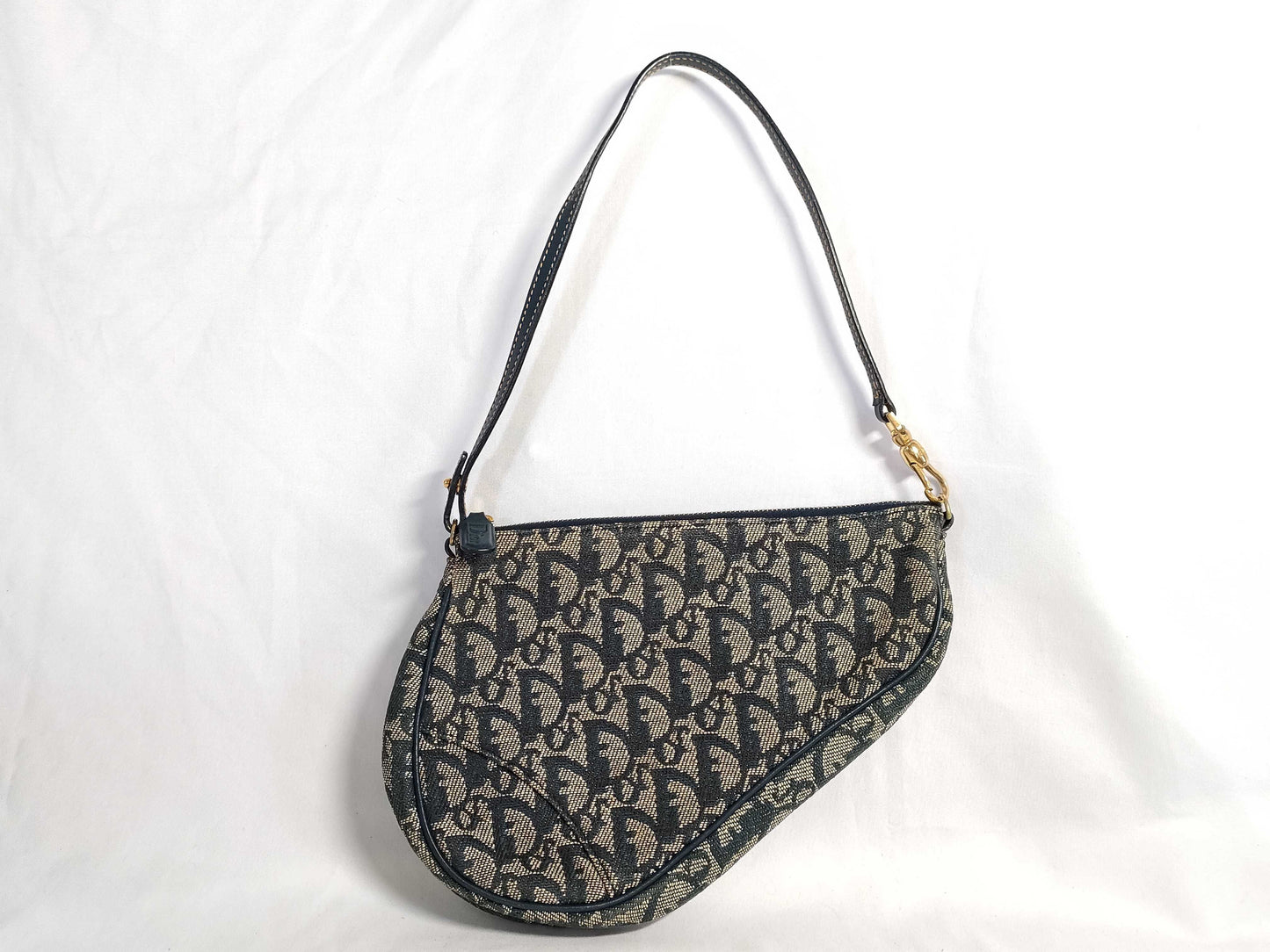 Dior Trotter Christian Dior Trotter Canvas Handbag MC1021 Navy