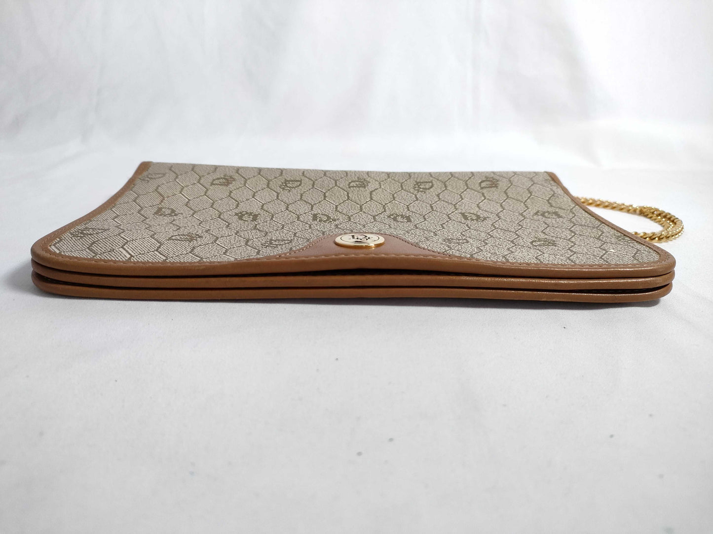 Dior Christian Dior Honeycomb PVC Shoulder Bag Mocha