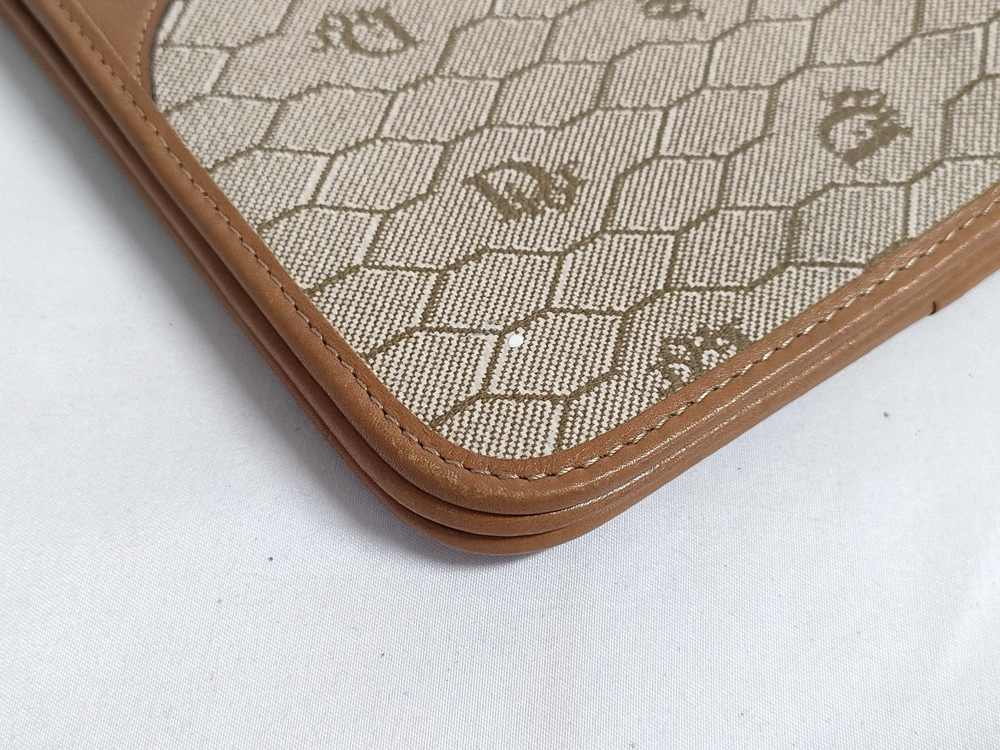 Dior Christian Dior Honeycomb PVC Shoulder Bag Mocha