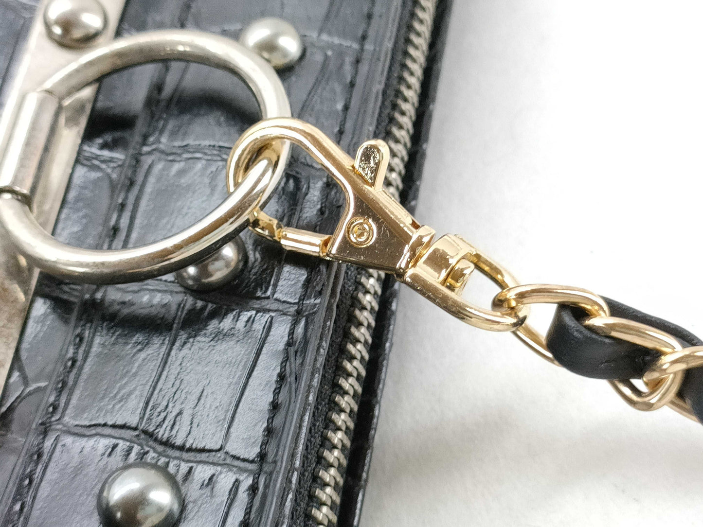 VERSACE Versace fur and leather shoulder bag, black shoulder bag
