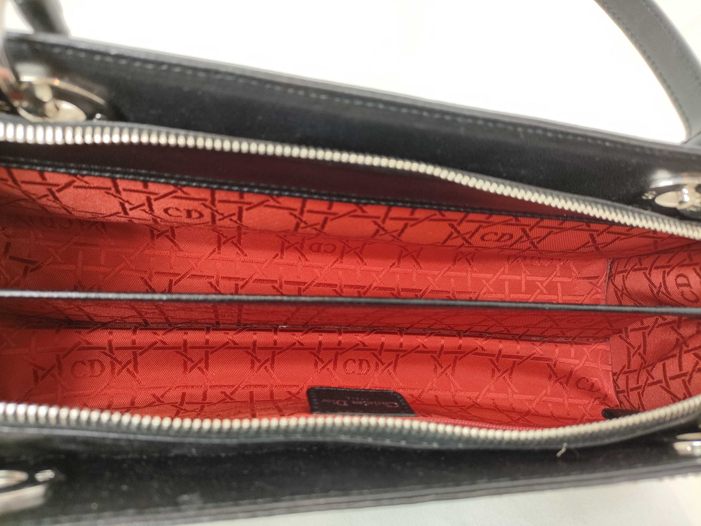 Dior Christian Dior Leather Handbag 05-MA-1003 Black Handbag