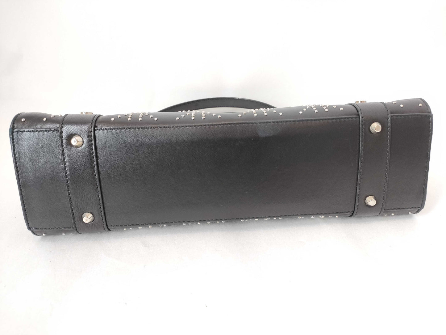 Dior Christian Dior Leather Handbag 05-MA-1003 Black Handbag