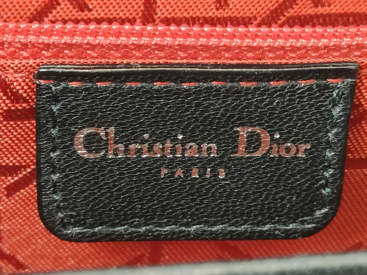 Dior Christian Dior Leather Handbag 05-MA-1003 Black Handbag