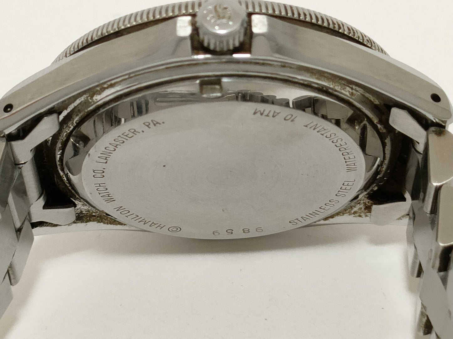 HAMILTON Khaki Sub 330 9859 SS/QZ Black Dial Men's Watch