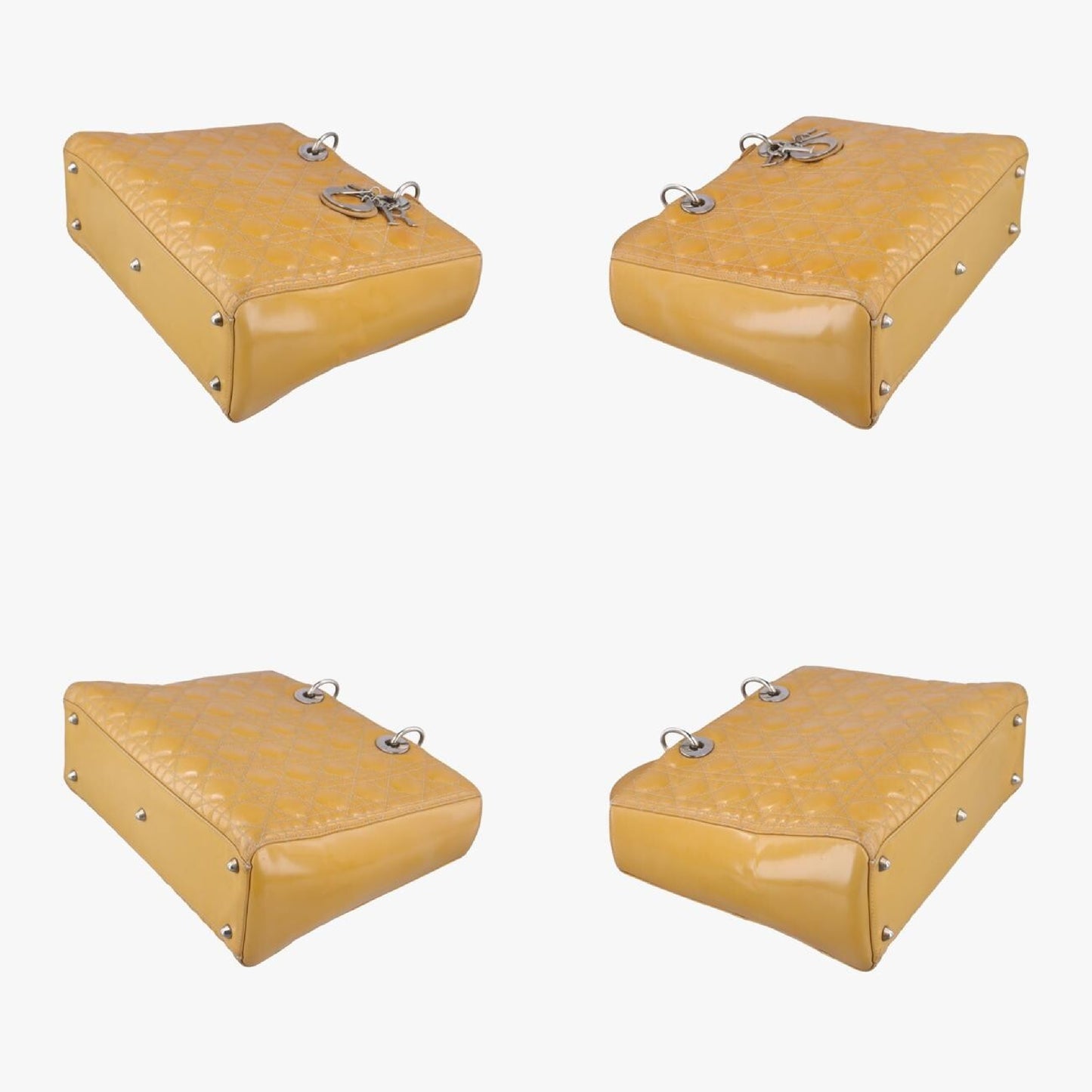 Dior Lady Dior Yellow Patent 15-BO-0192 Handbag