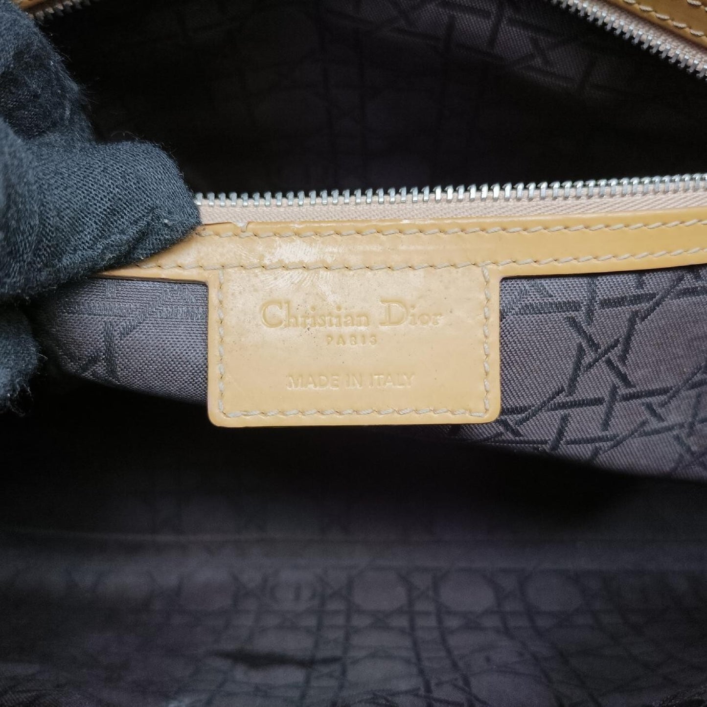Dior Lady Dior Yellow Patent 15-BO-0192 Handbag