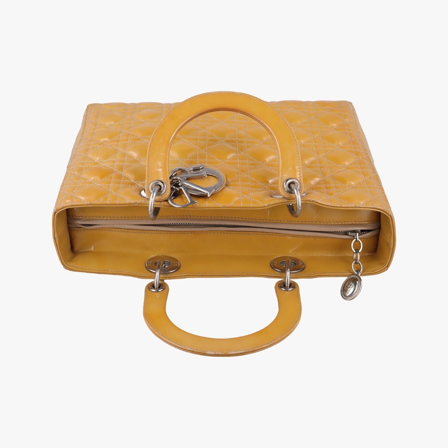 Dior Lady Dior Yellow Patent 15-BO-0192 Handbag