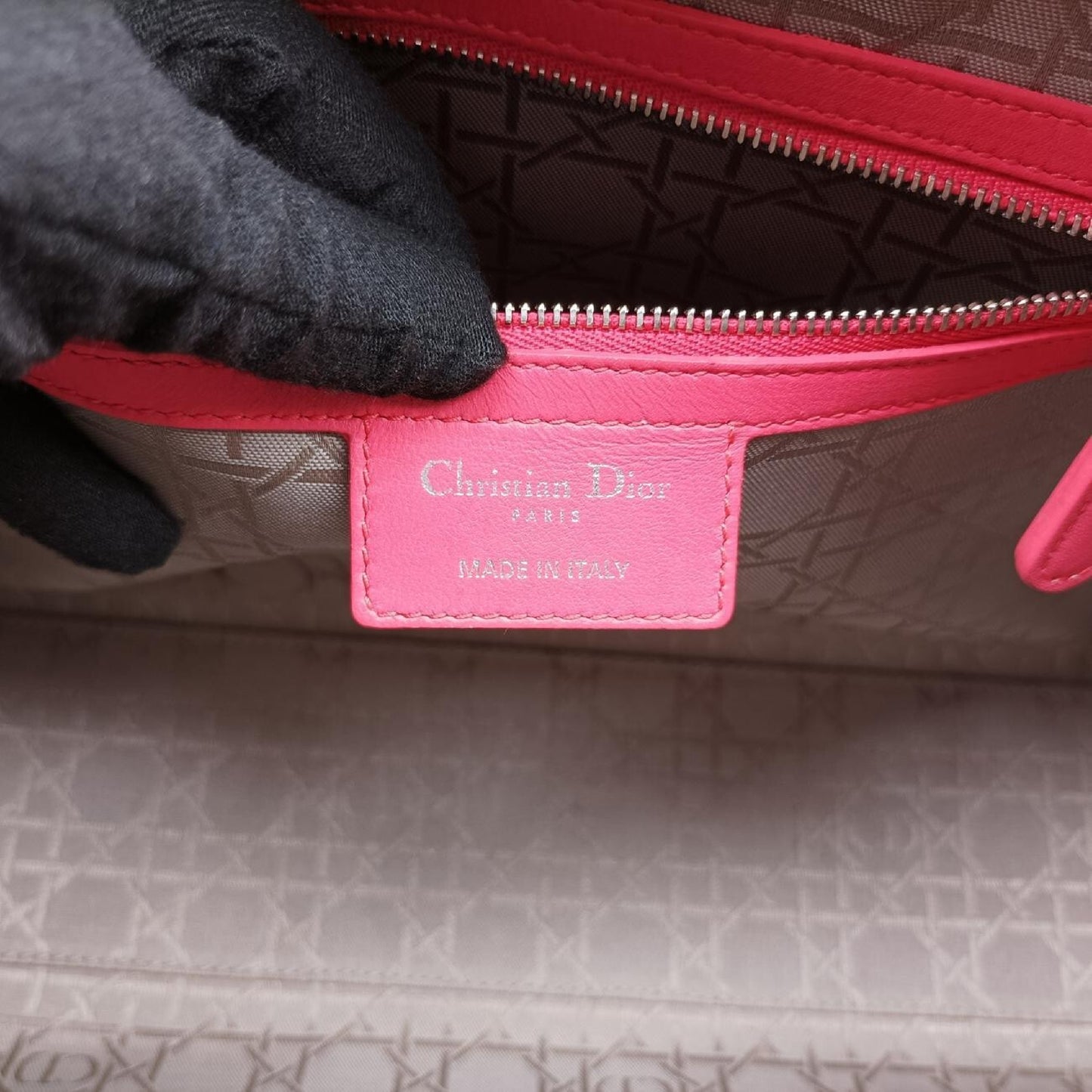 Dior Lady Dior Pink Lambskin 15-BO-1112 Shoulder Bag
