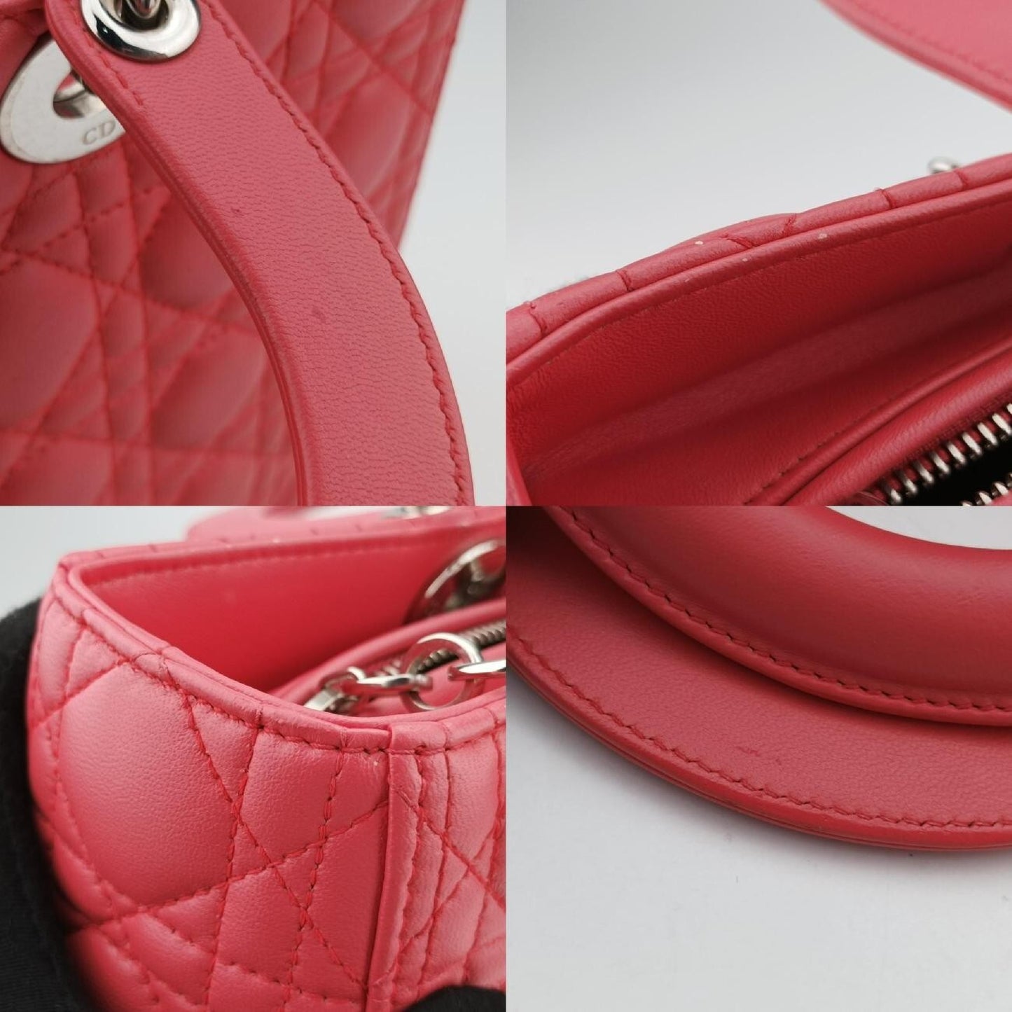 Dior Lady Dior Pink Lambskin 15-BO-1112 Shoulder Bag
