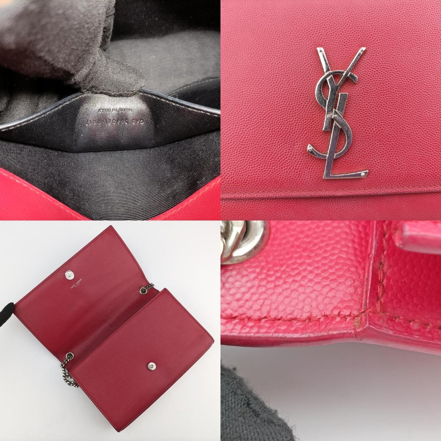Yves Saint Laurent Kate Red Caviar Skin Shoulder Bag 364021GAB.364021.0617