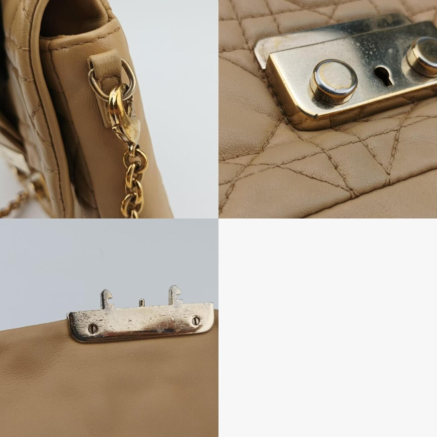 Dior Miss Dior Cannage New Rock Beige Lambskin Shoulder Bag 02.LU.0191