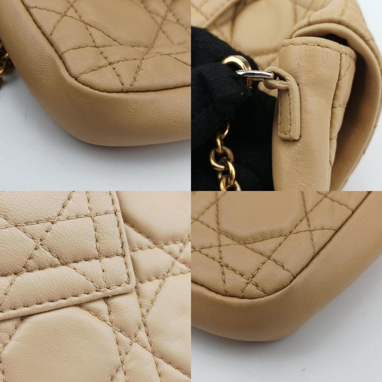 Dior Miss Dior Cannage New Rock Beige Lambskin Shoulder Bag 02.LU.0191
