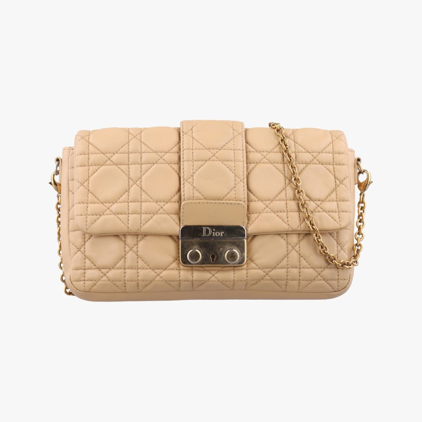 Dior Miss Dior Cannage New Rock Beige Lambskin Shoulder Bag 02.LU.0191
