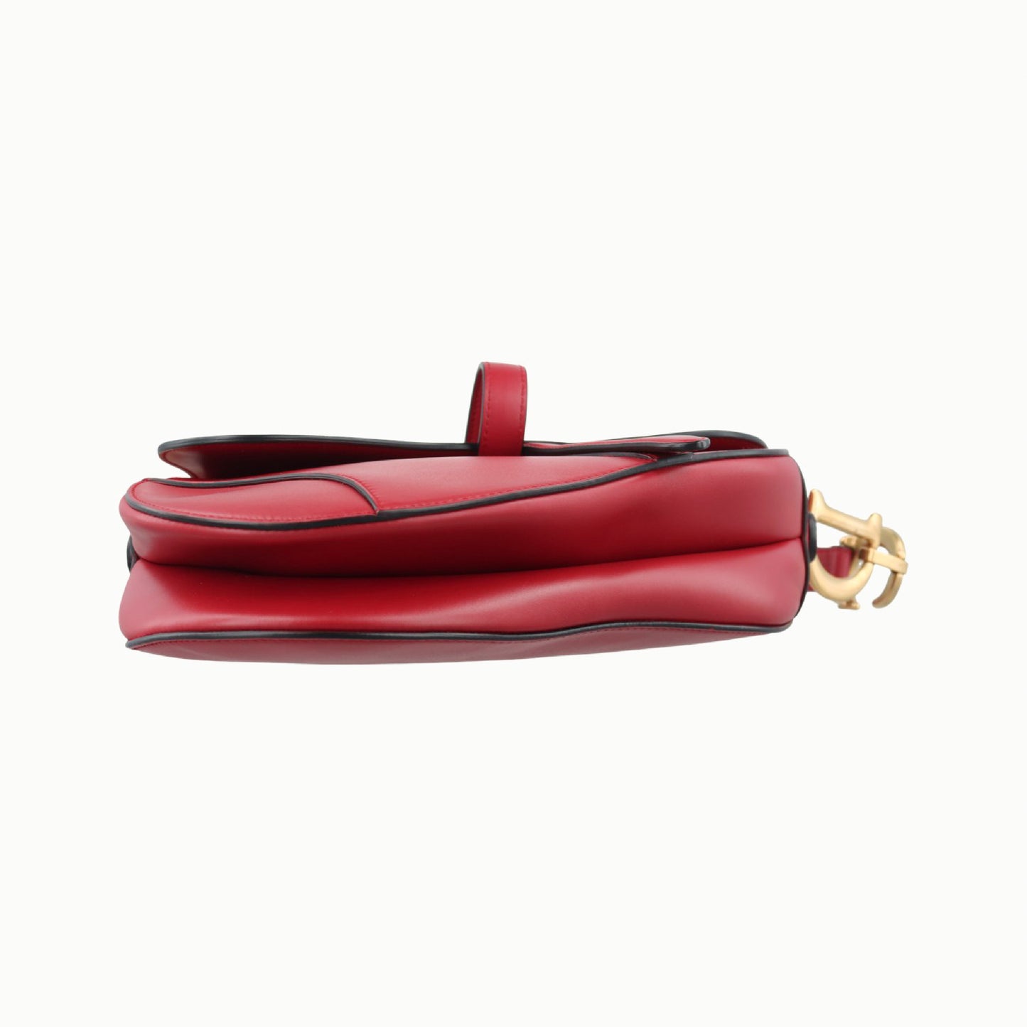 Dior Saddle Bag Red Leather 09-MA-1118 Handbag