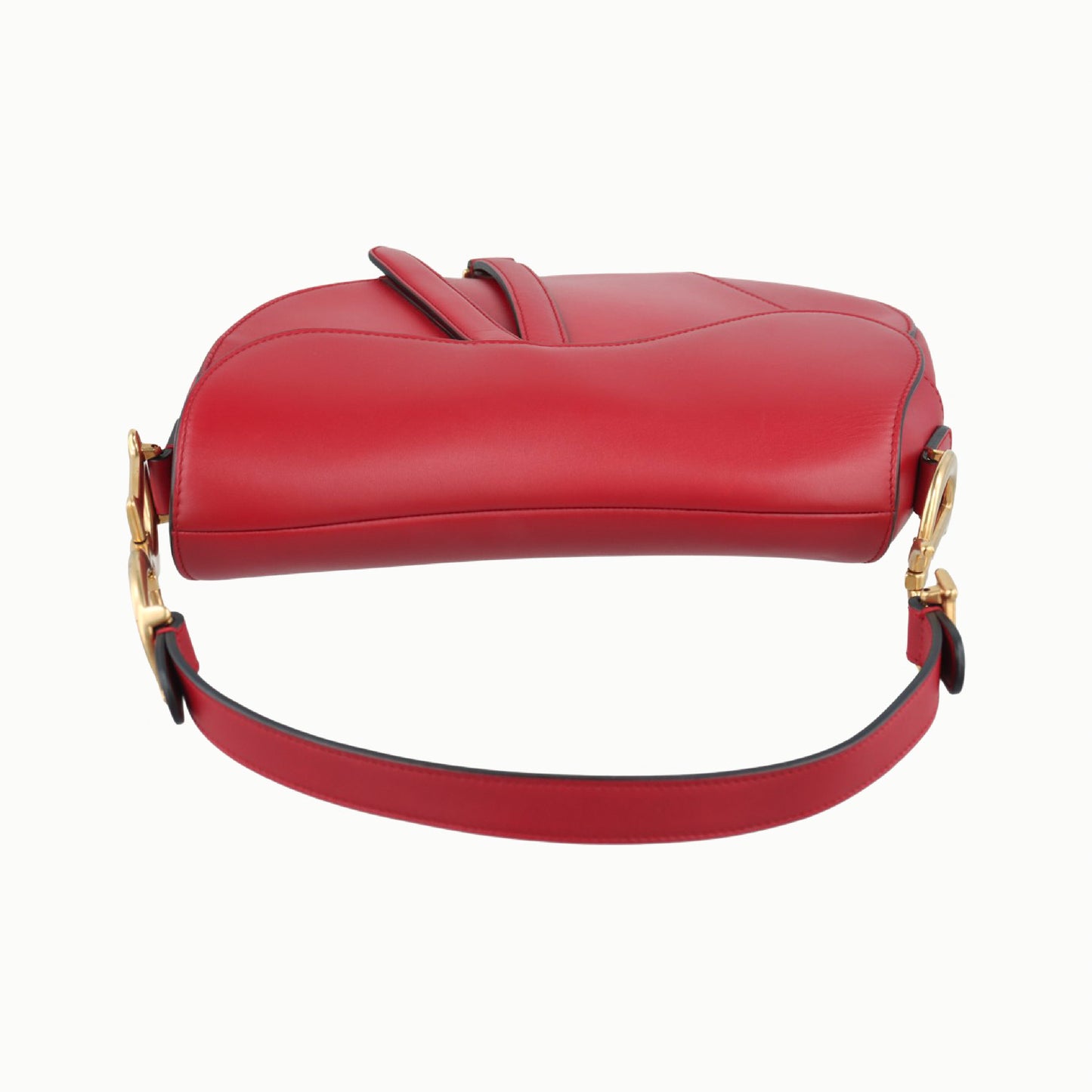 Dior Saddle Bag Red Leather 09-MA-1118 Handbag