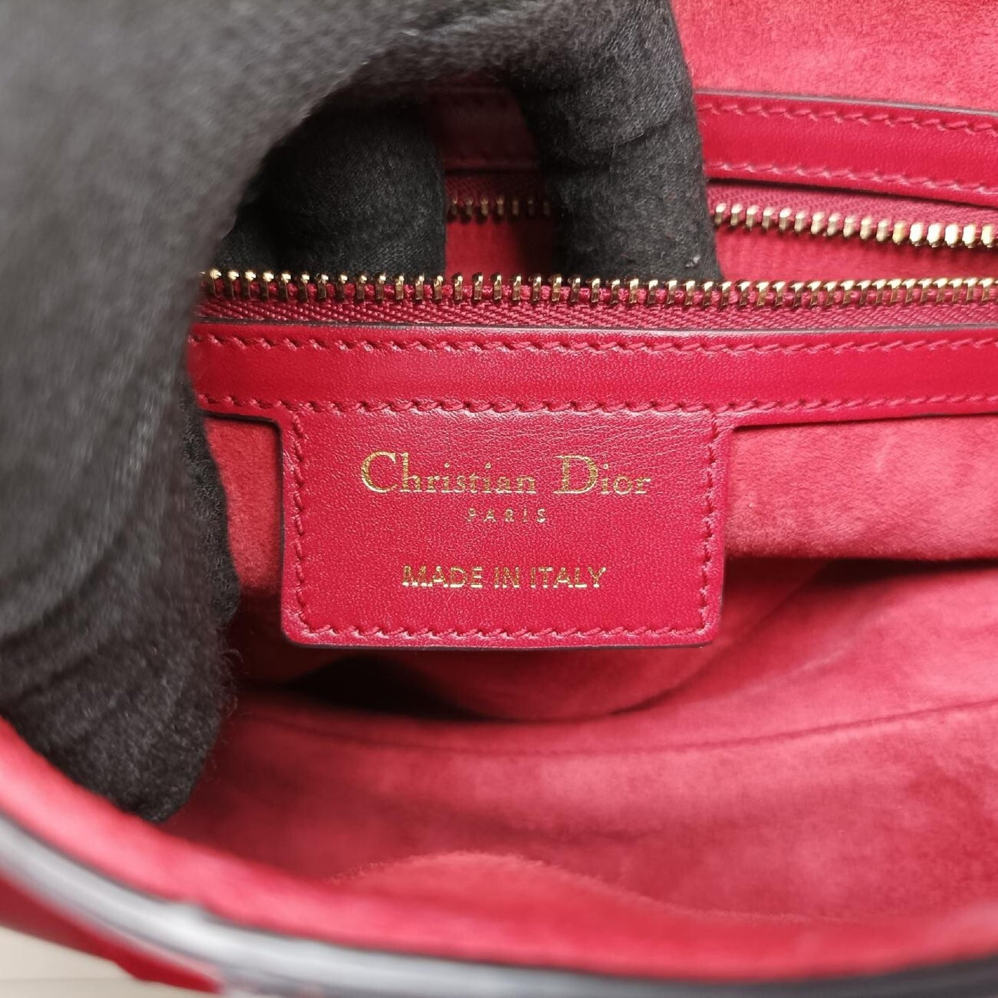 Dior Saddle Bag Red Leather 09-MA-1118 Handbag