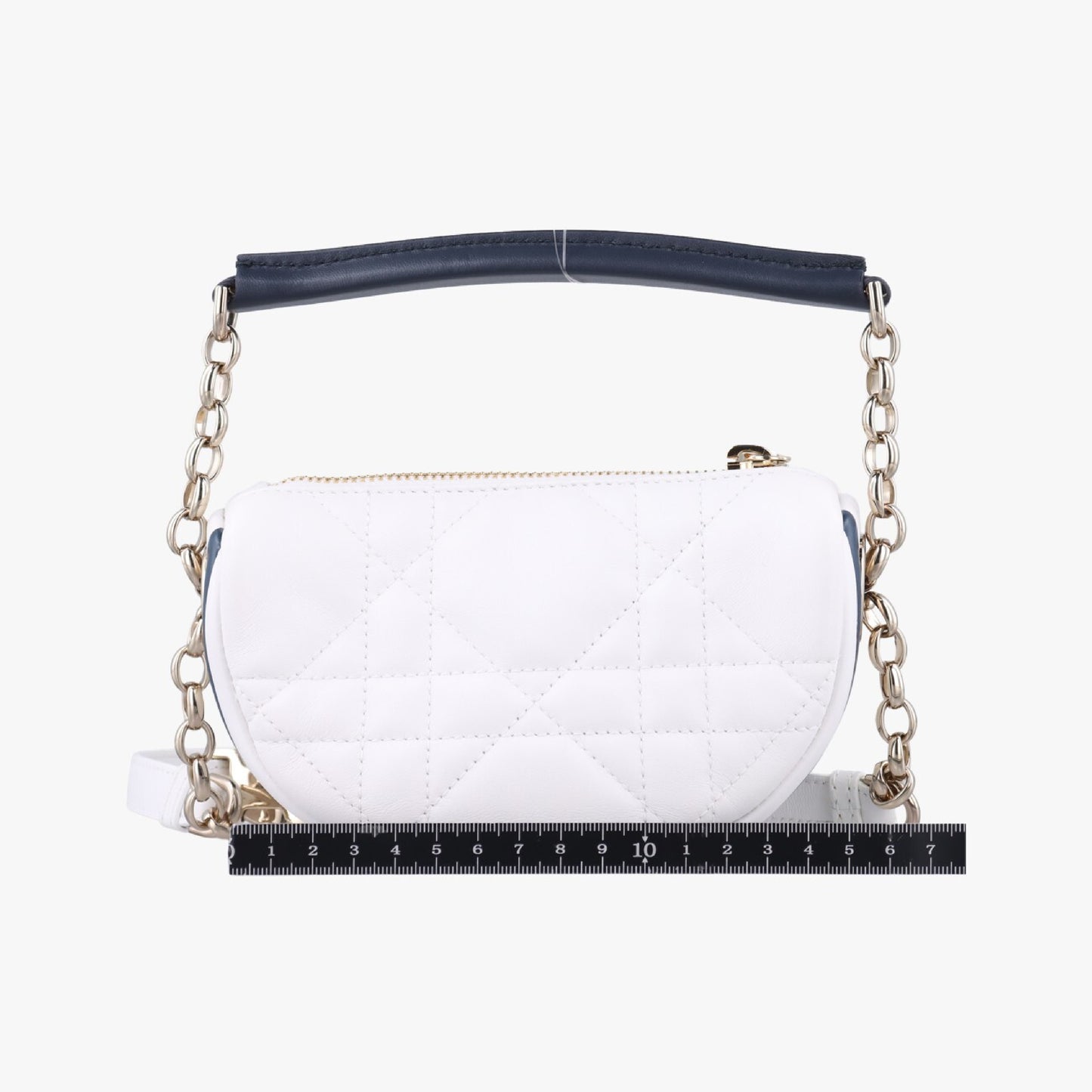 Dior Cannage Vibe Hobo Micro White Lambskin Shoulder Bag 19-MA-0232