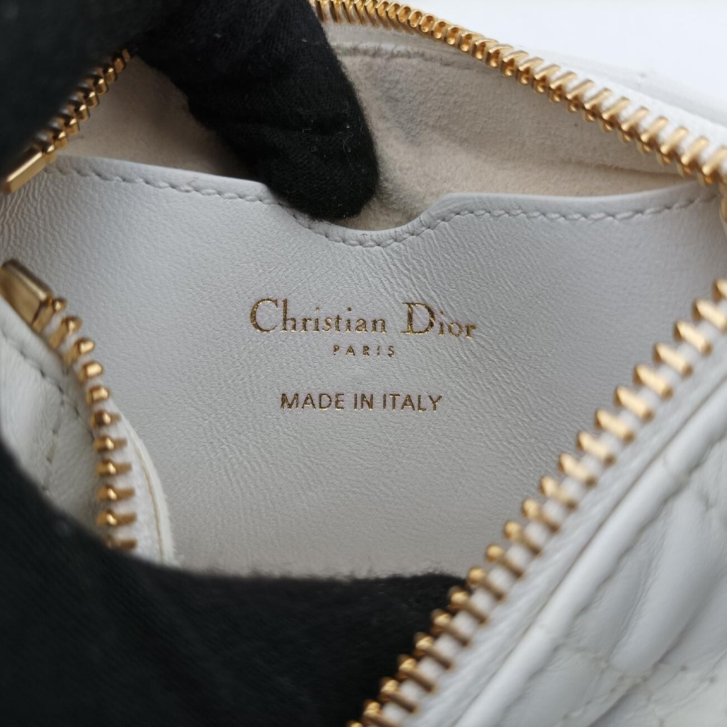 Dior Cannage Vibe Hobo Micro White Lambskin Shoulder Bag 19-MA-0232