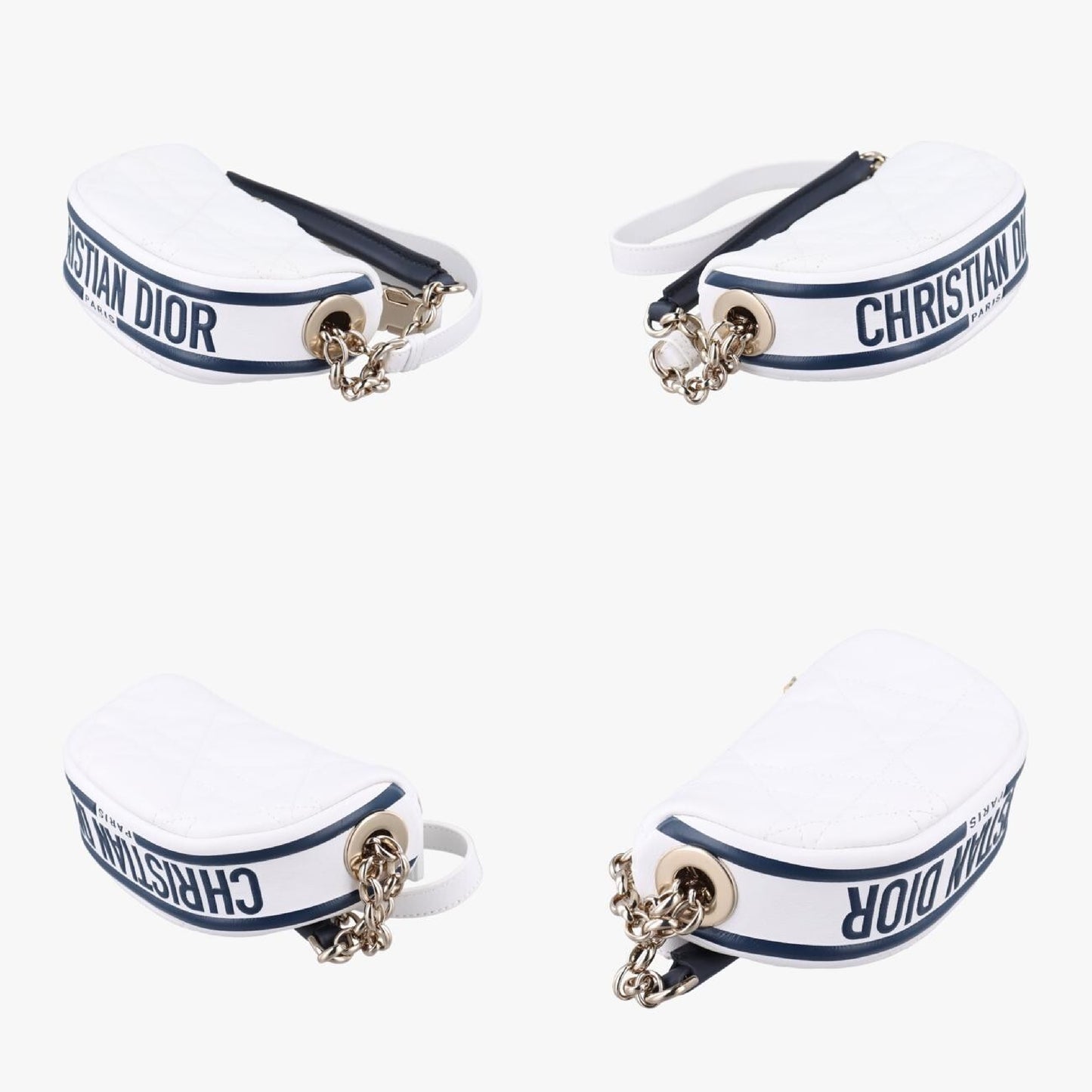 Dior Cannage Vibe Hobo Micro White Lambskin Shoulder Bag 19-MA-0232