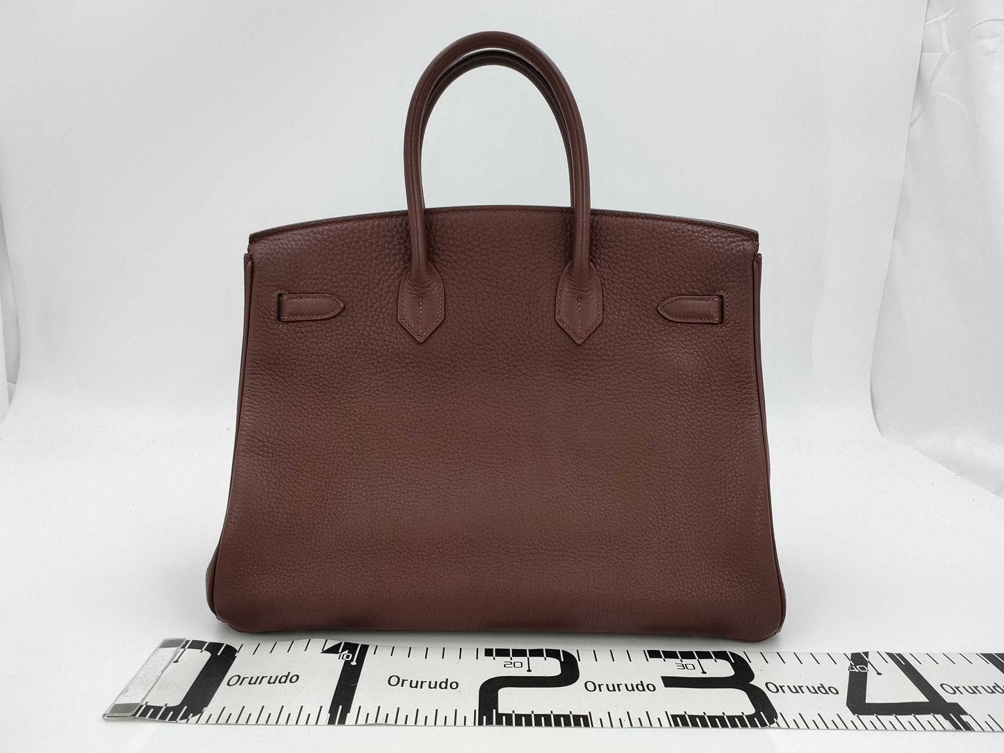 HERMES Birkin 35 Togo Handbag in Dark Brown with Gold Hardware and a C Stamp