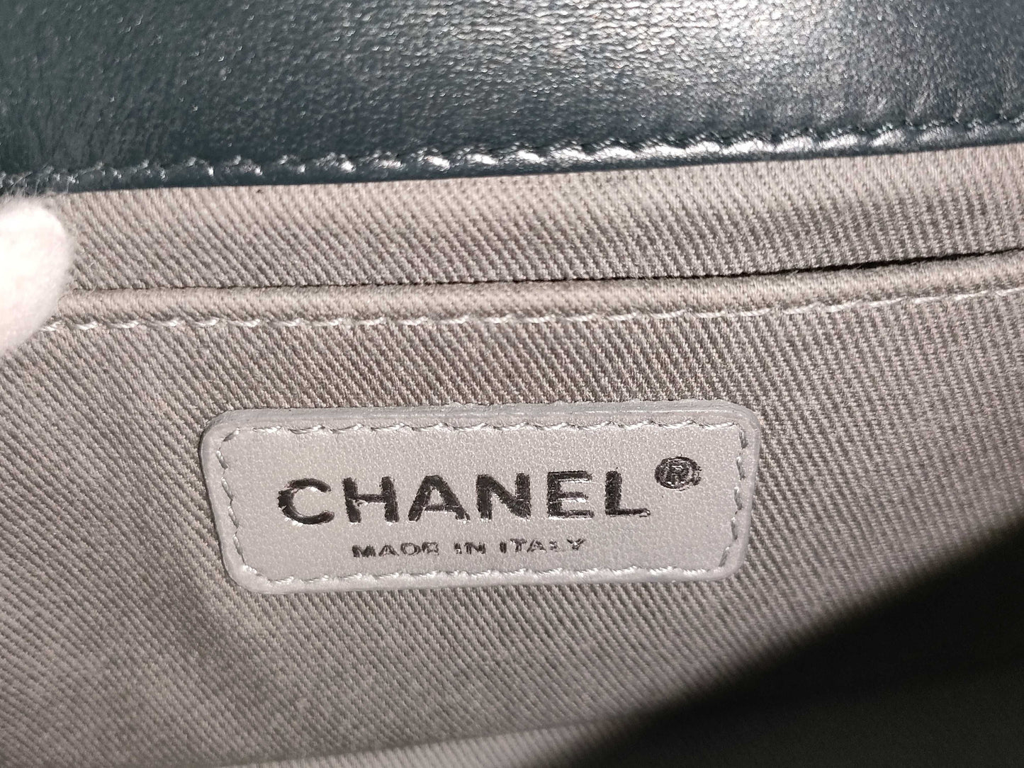 CHANEL Boy Chanel 20 Velour Shoulder Bag
