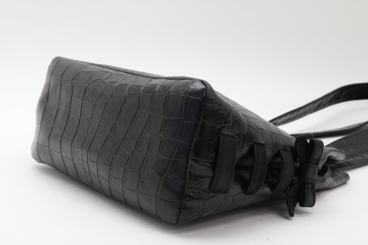 VERSACE Medusa Crocodile Shoulder Bag