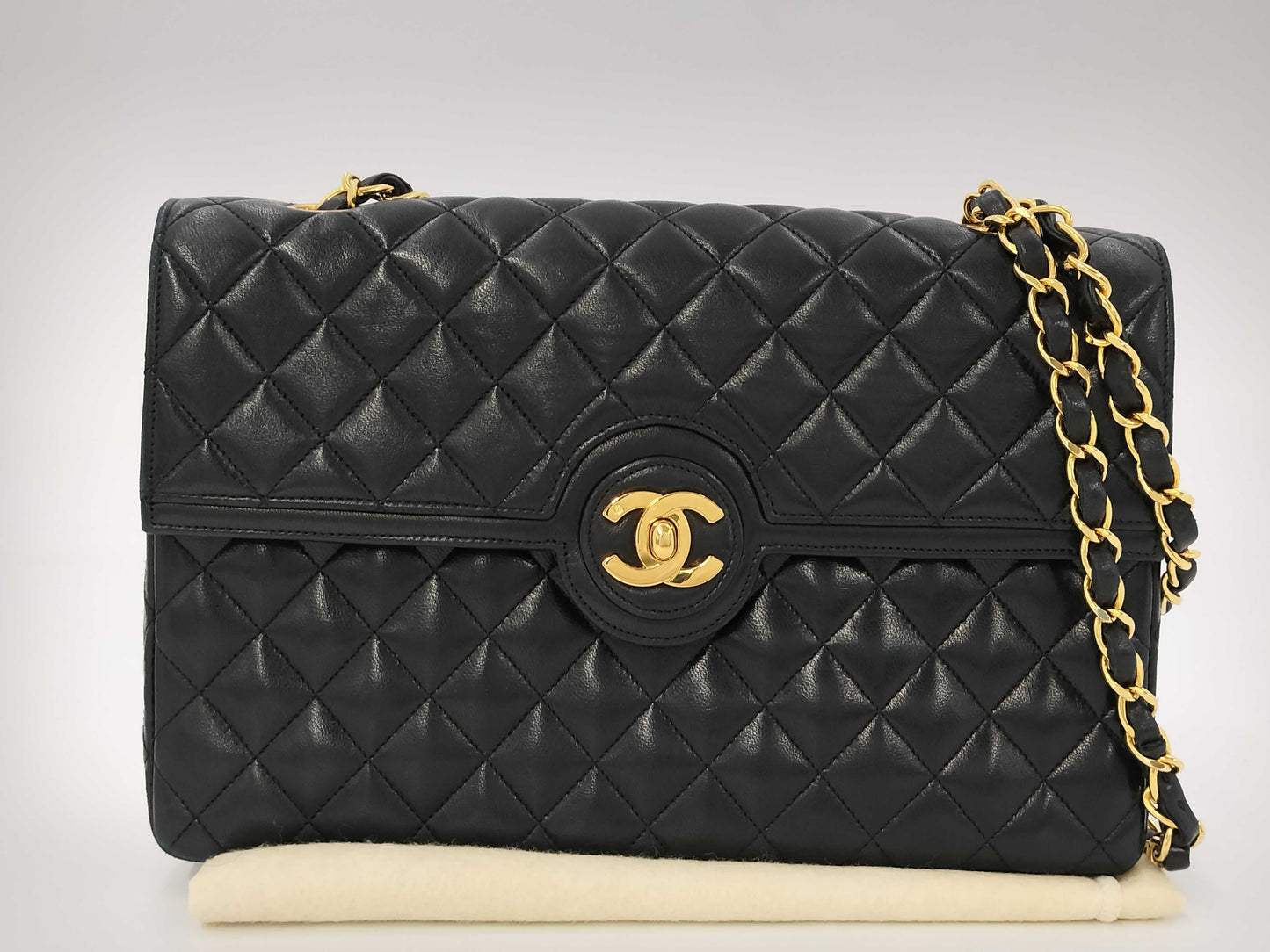 CHANEL Lambskin Matelasse Chain Shoulder Bag