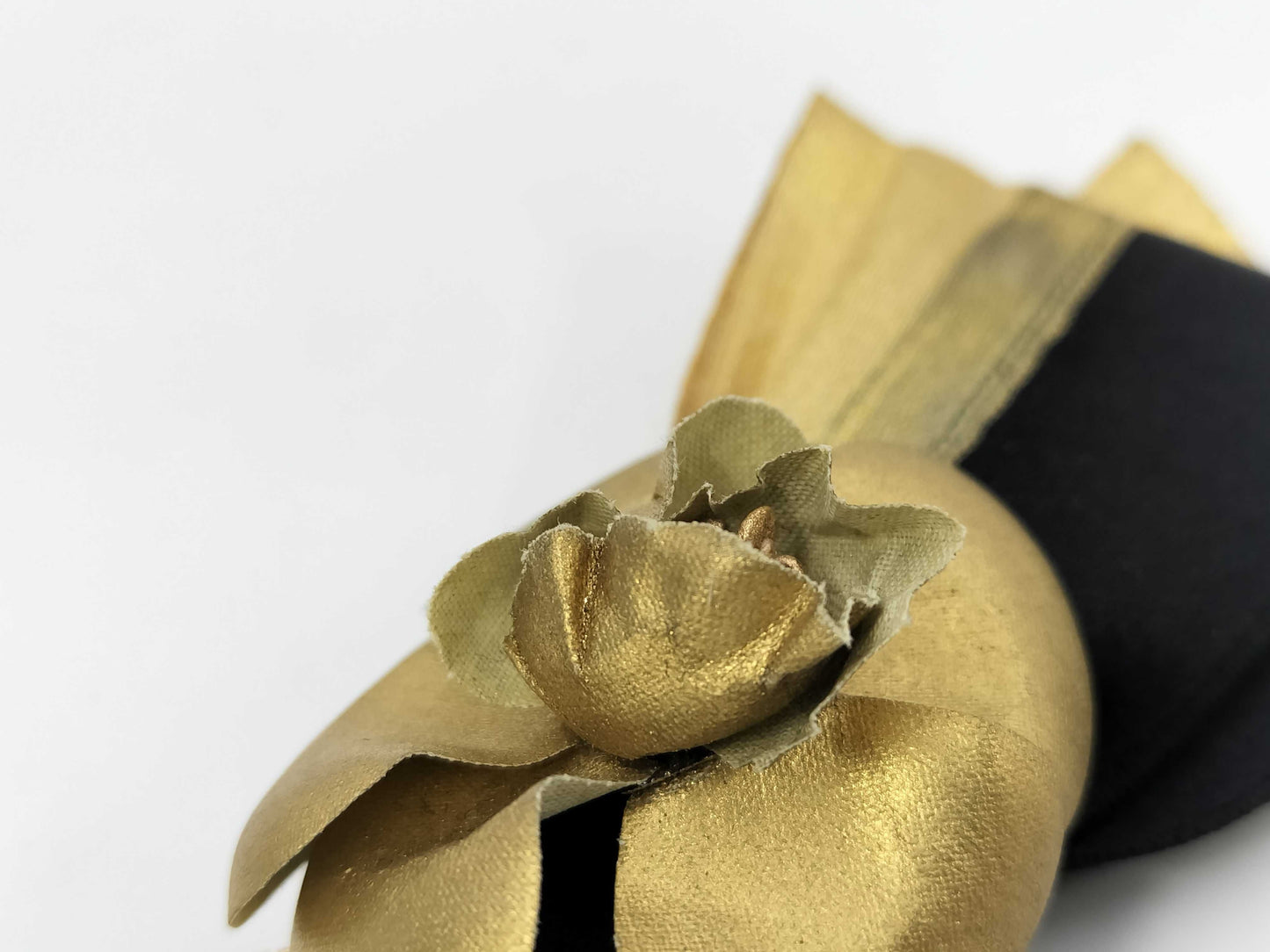 CHANEL Corsage Gold Ribbon Hair Accessory