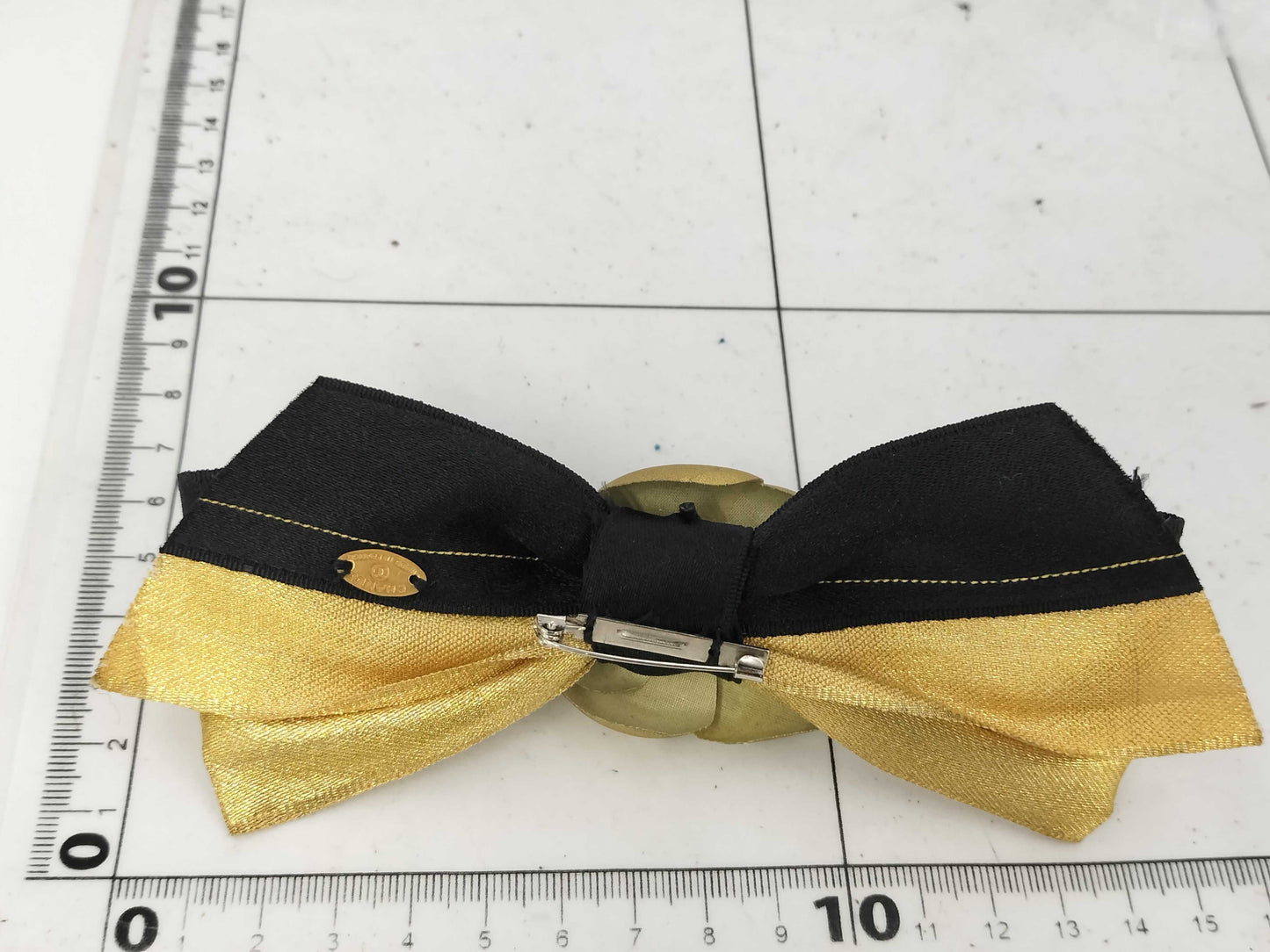 CHANEL Corsage Gold Ribbon Hair Accessory