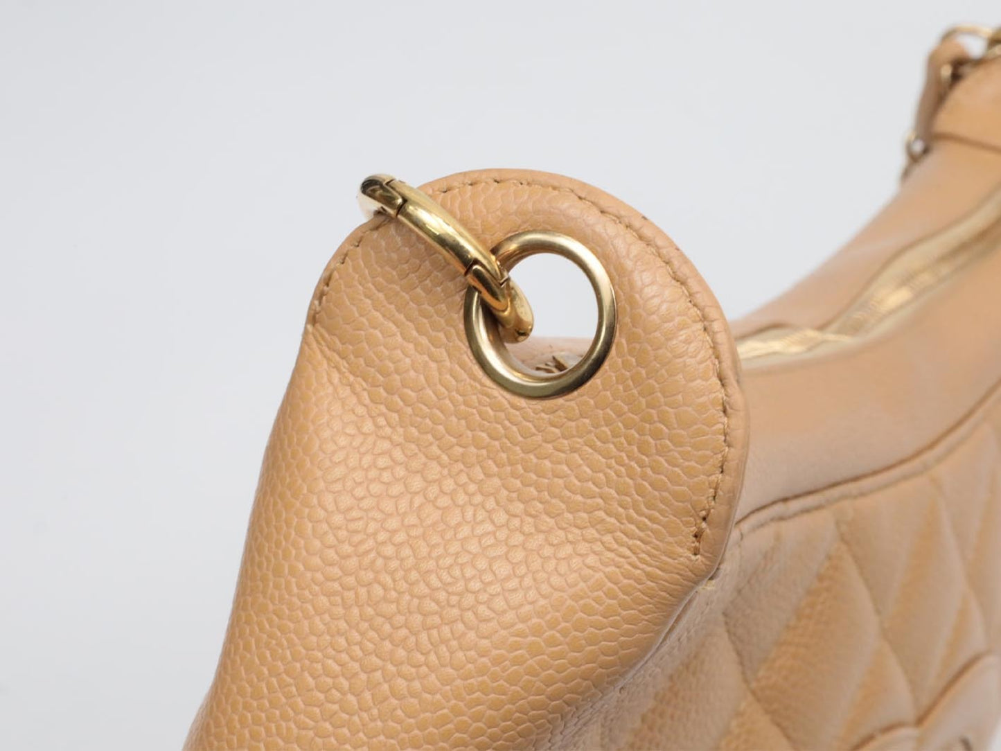 CHANEL Caviar Skin One-Shoulder Handbag, No. 8