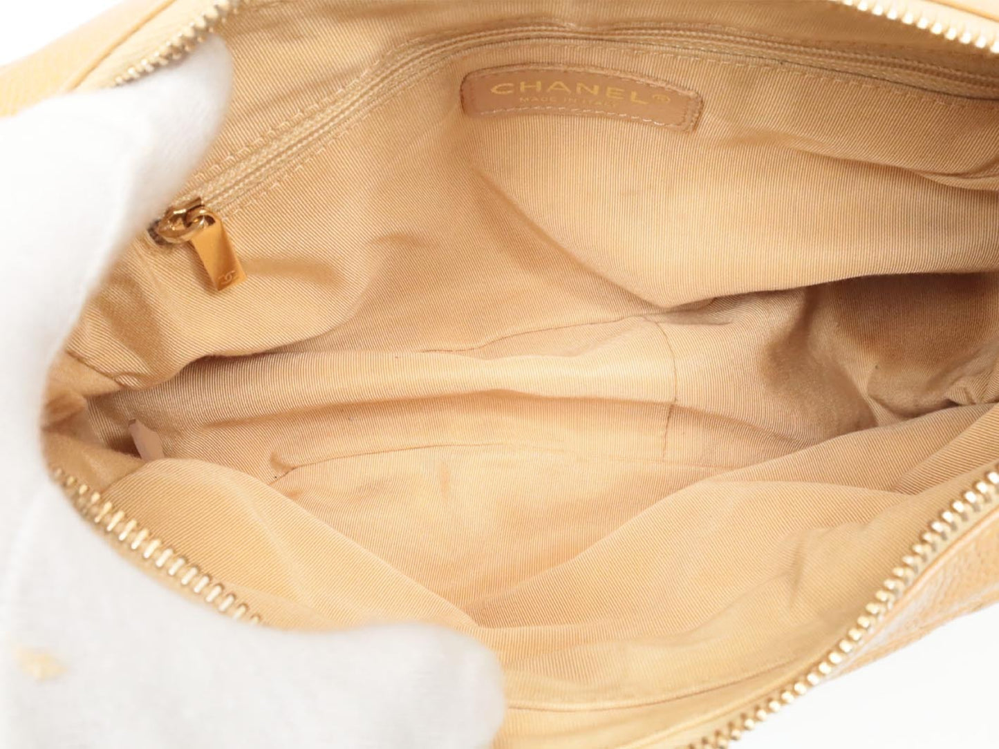 CHANEL Caviar Skin One-Shoulder Handbag, No. 8