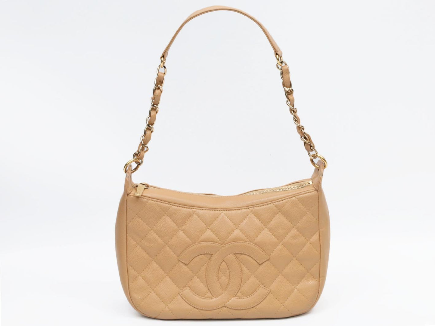 CHANEL Caviar Skin One-Shoulder Handbag, No. 8
