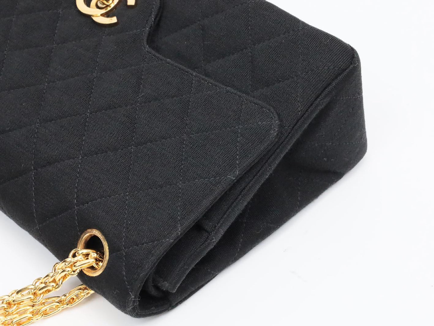 CHANEL Double Flap Cotton Shoulder Bag, No. 1