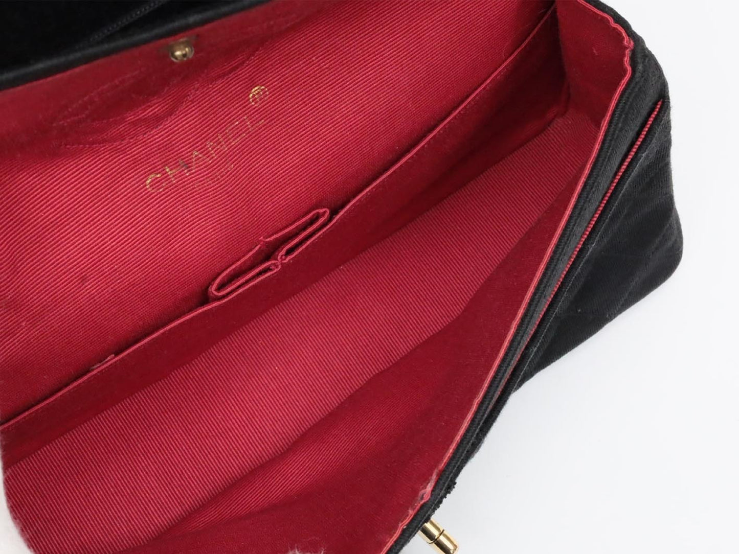 CHANEL Double Flap Cotton Shoulder Bag, No. 1