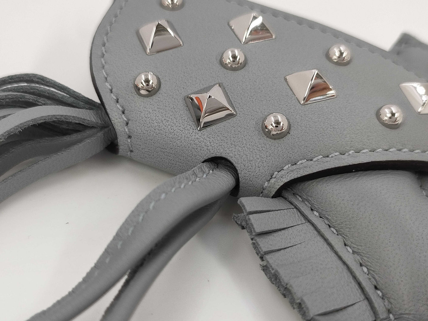 HERMES Rodeo Lock Charm, Gray, K Stamped Charm