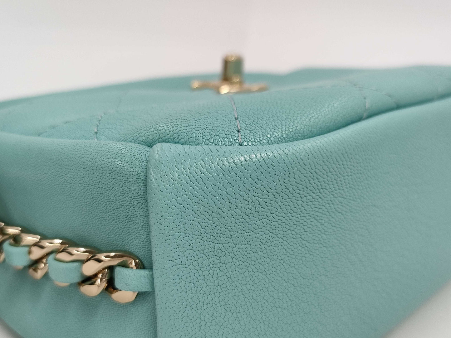 CHANEL Chanel Chain Shoulder Bag Blue Shoulder Bag