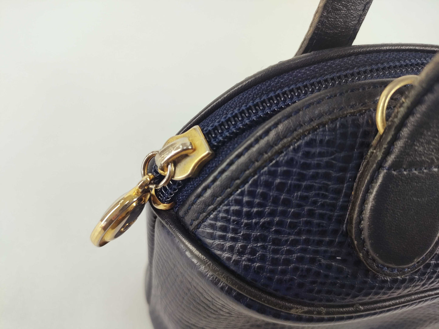 Dior Christian Dior Dior Handbag Navy Leather Handbag