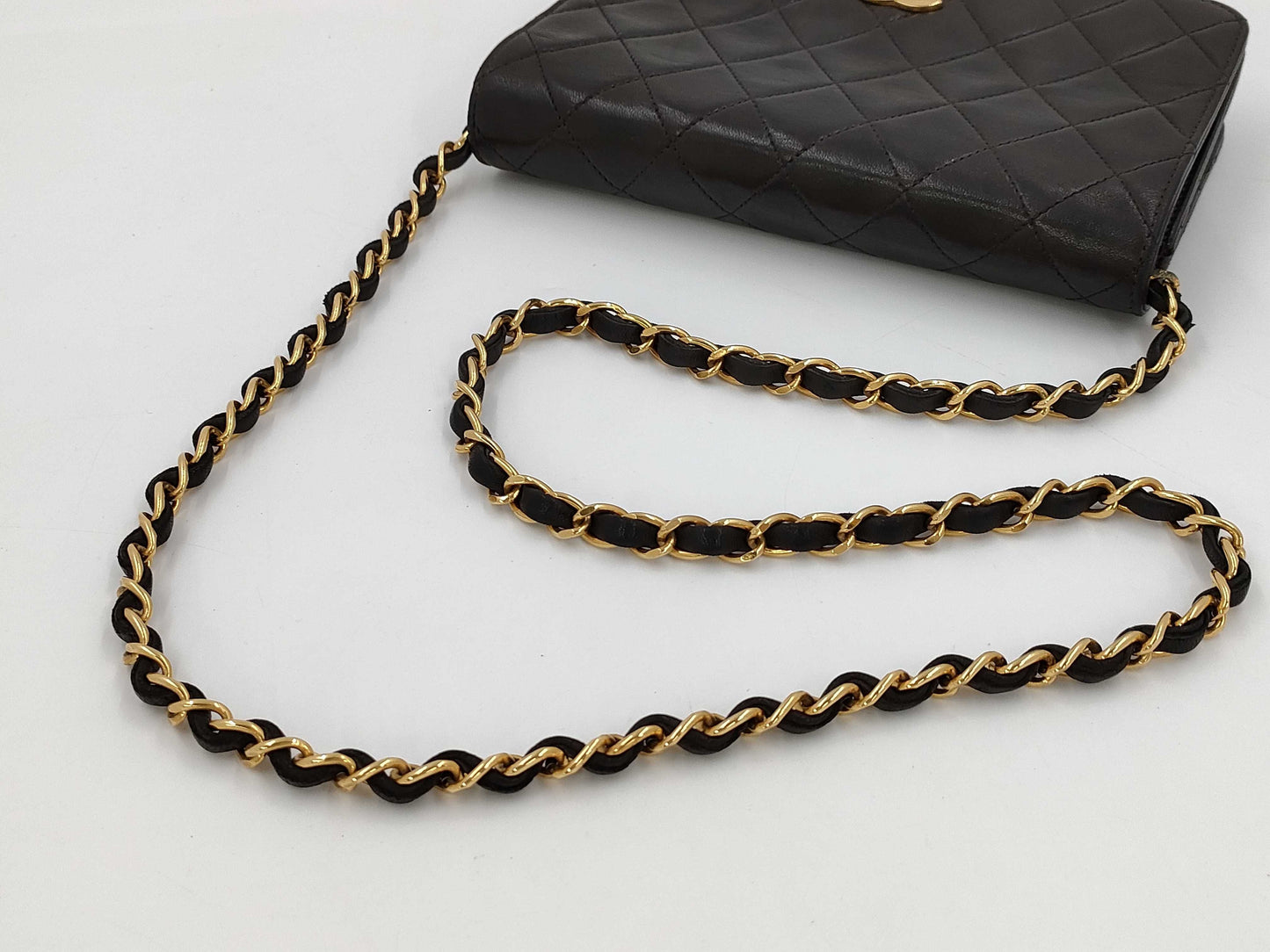 CHANEL CHANEL Matelasse Push Lock Lambskin Shoulder Bag