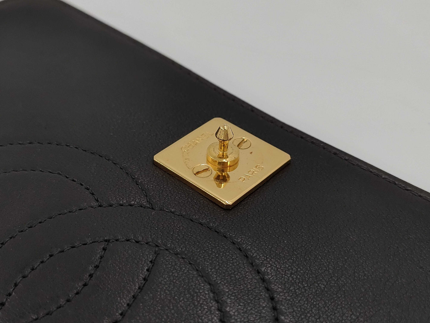 CHANEL CHANEL Matelasse Push Lock Lambskin Shoulder Bag