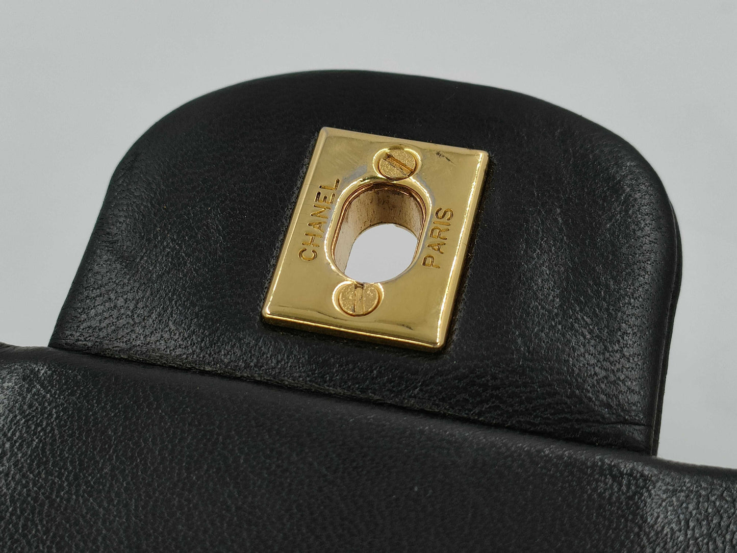 CHANEL CHANEL Matelasse Double Flap Lamb Chain Shoulder Bag with Seal Card