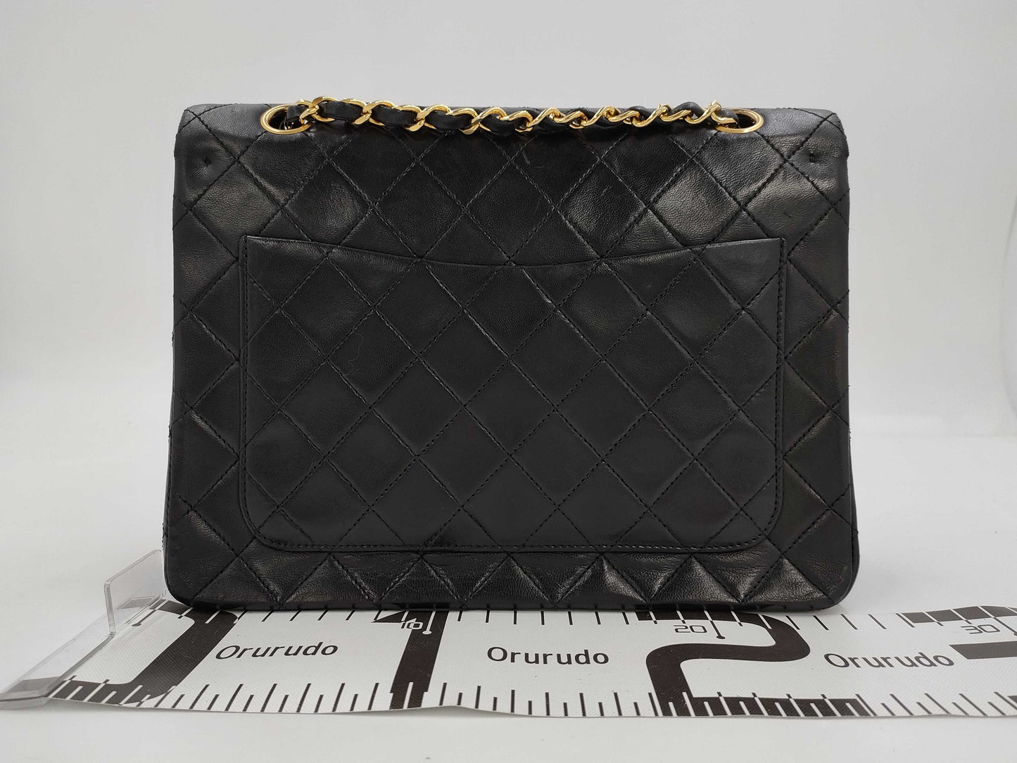 CHANEL CHANEL Matelasse Double Flap Lamb Chain Shoulder Bag with Seal Card