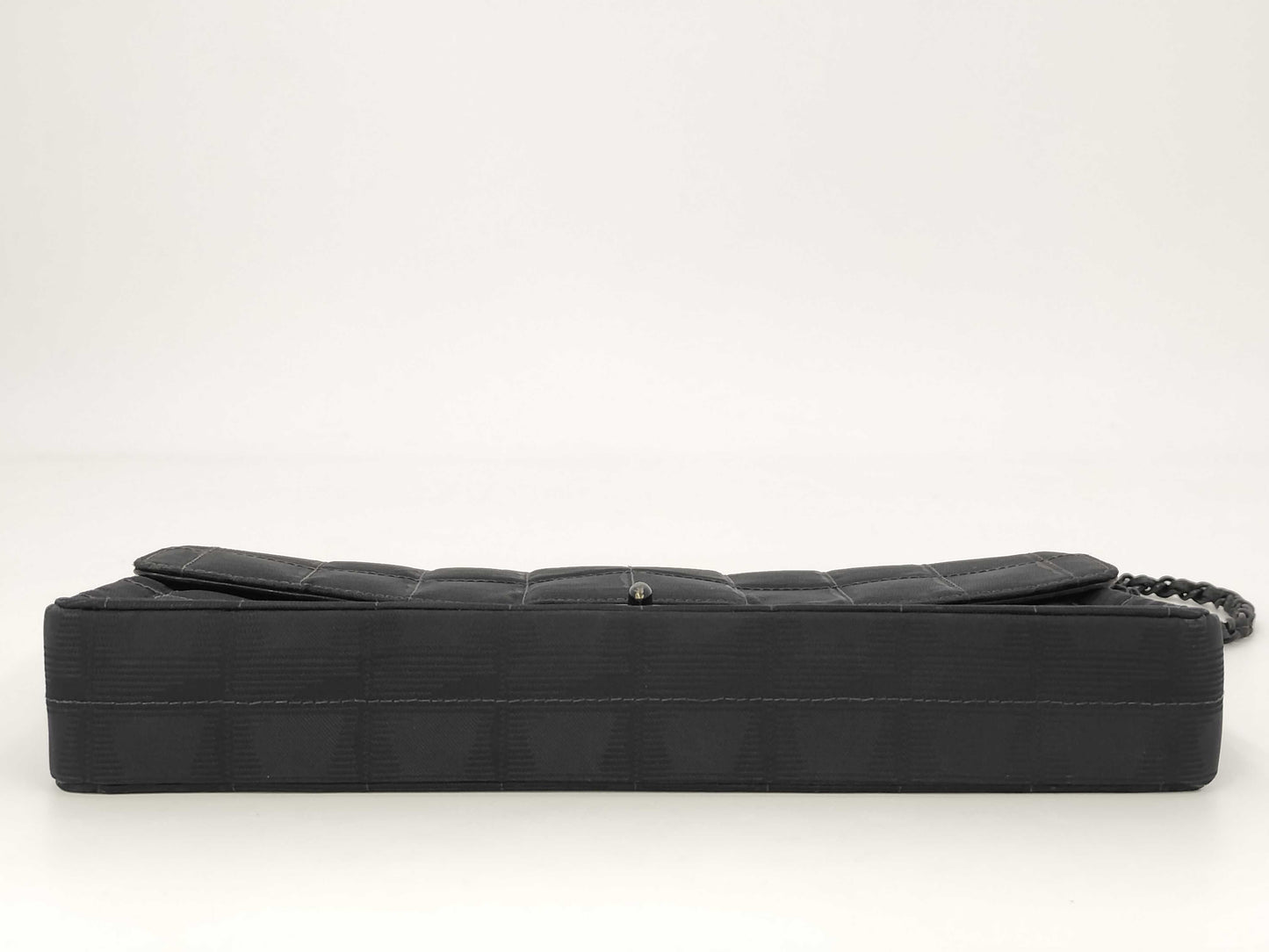 CHANEL New Travel Line East West Nylon Chocolate Bar Black Chain Shoulder Bag, No. 7