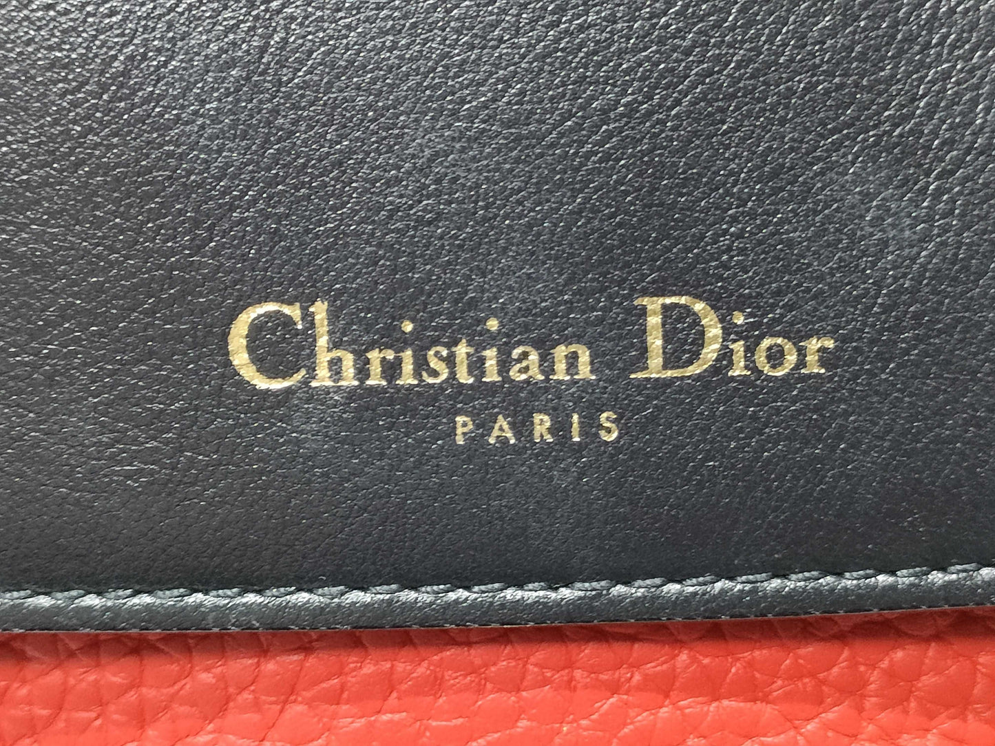 Dior Be Dior Leather 2-Way Handbag Red